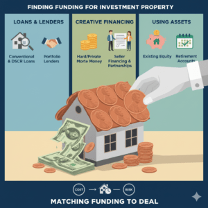 Options for financing investment properties or rental properties