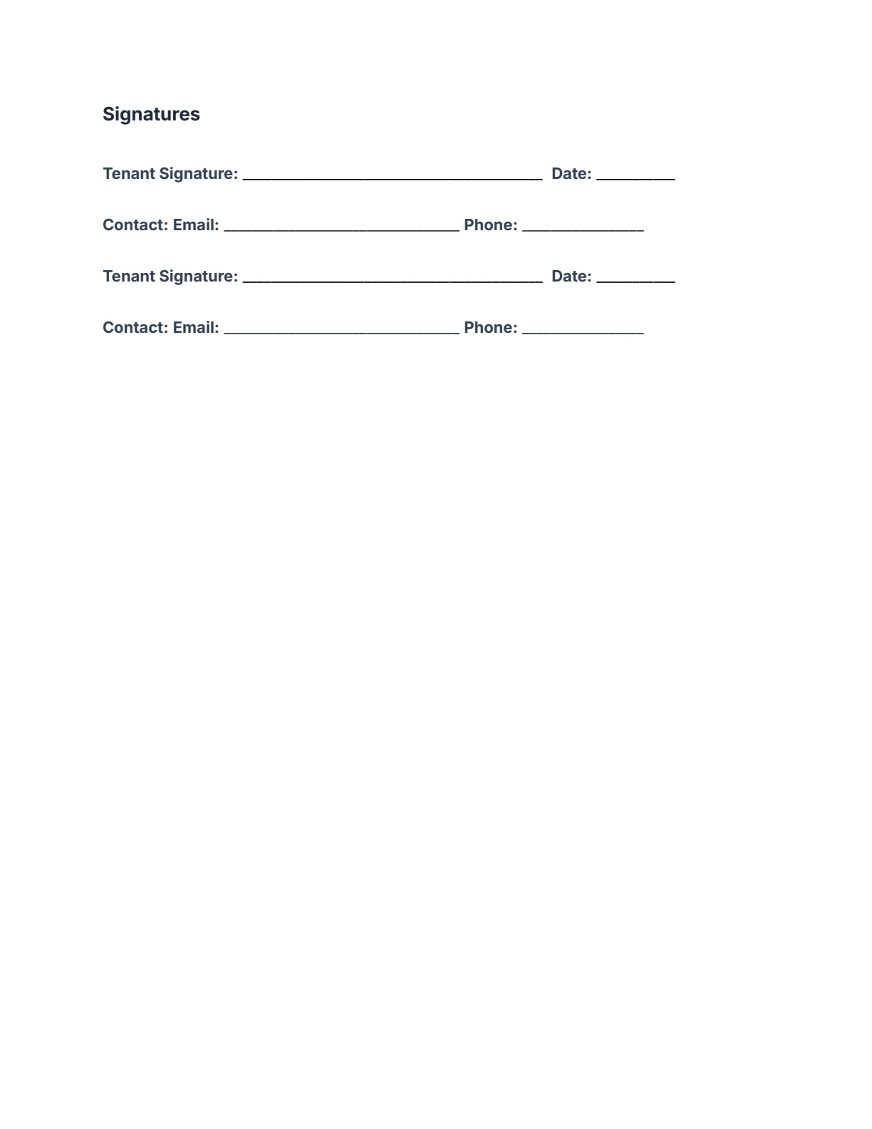 Tenant Estoppel Agreement Form Page 2 Preview